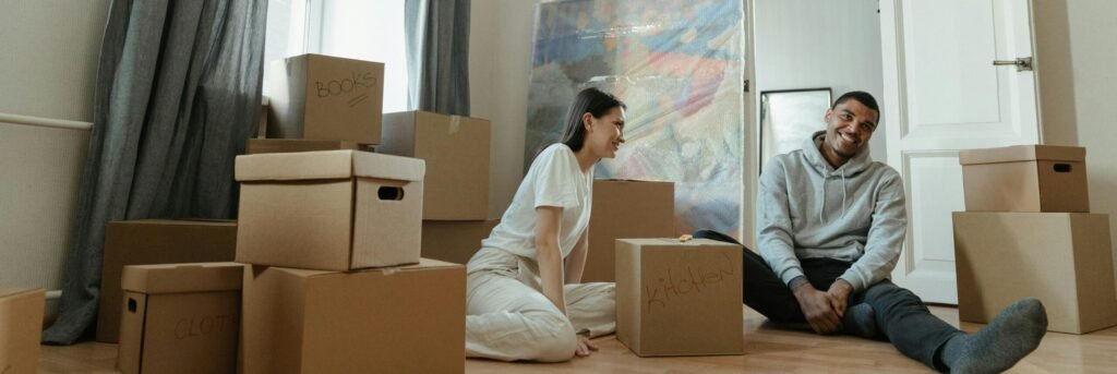 Couple in new home